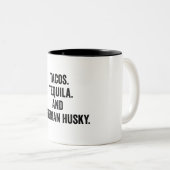 タコステキラとシベリアのハスキー ツートーンマグカップ (正面右)