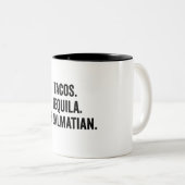 タコステキラとダルマチおもしろいアン ツートーンマグカップ (正面右)