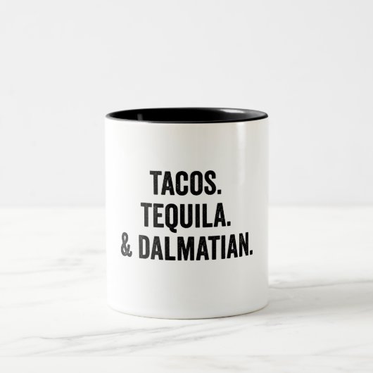 タコステキラとダルマチおもしろいアン ツートーンマグカップ (中央)