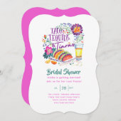 タコステキラスティアラスラストパーティーブライダルシャワー 招待状 (正面/裏面)