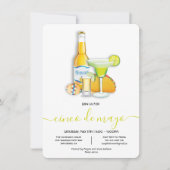 タコステキラ，ビール，マルガリタチンコデマヨパーティー 招待状 (正面)