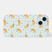 タコスパターンデザイン iPhone 15ケース (裏面横)