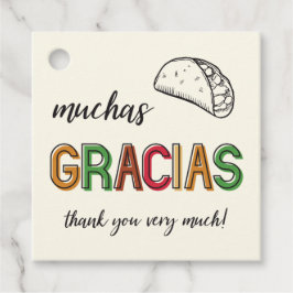 タコスパーティーお礼の気持ちを込めて Muchas Gracias, Thank You Very  フェイバータグ