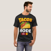 タコスモードONタコスラおもしろいバーTシャツコピー Tシャツ (正面フル)