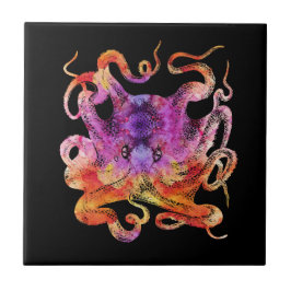 タコスレトロ絞り染めレカラフルインボーウォーターカラー タイル