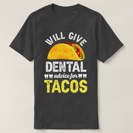 タコス与えのアドバイスを覆す Tシャツ (デザイン正面)