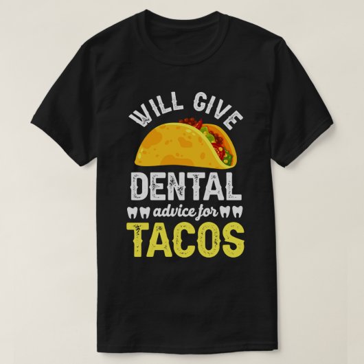 タコス与えのアドバイスを覆す Tシャツ (デザイン正面)