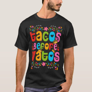 タコス前バトスおもしろい反バレンタインデー食品 Tシャツ