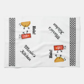 タコス及びホットソース- Hola! キッチンタオル (横)