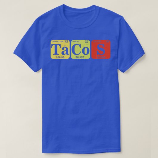 タコス周期表メキシコ食品科学おたくTa Tシャツ (デザイン正面)