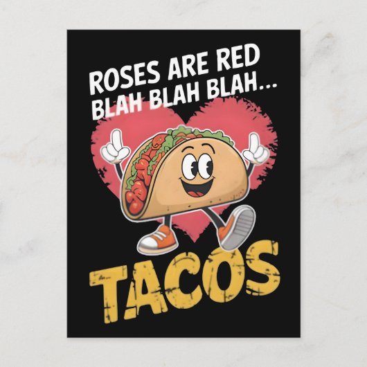 タコス好きのための面白いタコスTシャツデザイン ポストカード (正面)