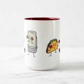 タコス対ブリトー ツートーンマグカップ (中央)