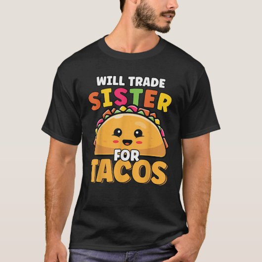 タコス愛好家のためのトレードシスターかわいいおもしろいCinco Tシャツ (正面)