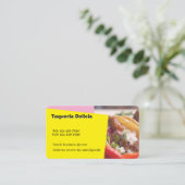 タコス料理 / レストラン 編集可能カード 名刺 (スタンド正面)