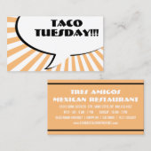 タコス火曜 名刺 (正面/裏面)