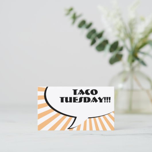 タコス火曜 名刺 (スタンド正面)