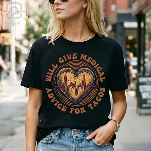 タコス看護師Cinco deのための医療アドバイス Tシャツ