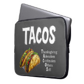 タコス祈りの言葉エレクトロニクスバッグ ラップトップスリーブ (正面左)