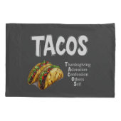 タコス祈りの言葉ピローケース 枕カバー (裏面)