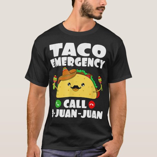 タコス緊急Tシャツコール9ファンファンシおもしろいン Tシャツ (正面)
