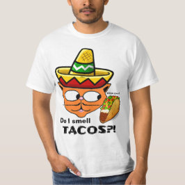 タコス臭い?!メキシコ風キャラクター猫パロディ Tシャツ