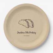 タコス誕生日パーティー ペーパープレート (正面)