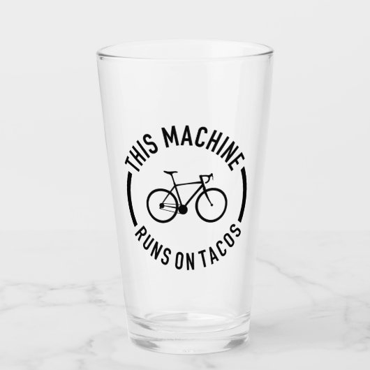 タコス走のマシン タンブラーグラス (正面)