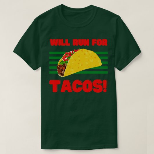 タコス走の意志 Tシャツ (デザイン正面)