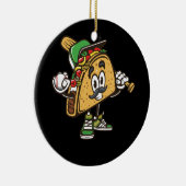 タコス遊ズ野球ソフトボール・タコス・メキシコ・フェスティ セラミックオーナメント (右)