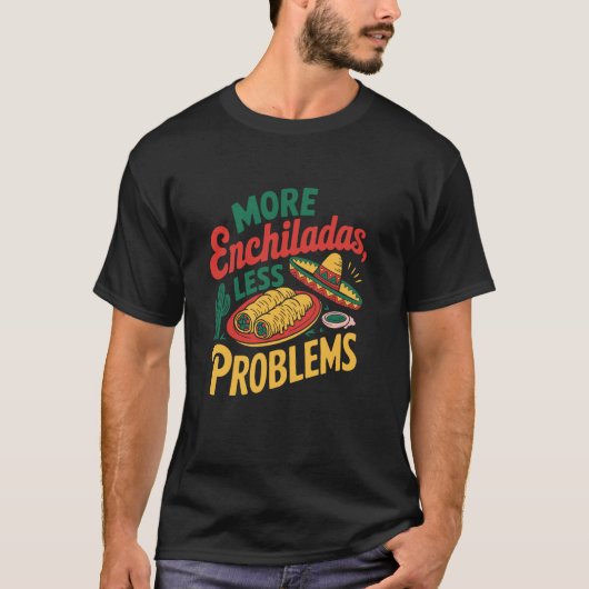 タコス部 メキシコ料理大好き もっとエンチラダ Tシャツ (正面)