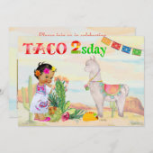 タコス2sdayの誕生日のパーティの招待状 招待状 (正面/裏面)