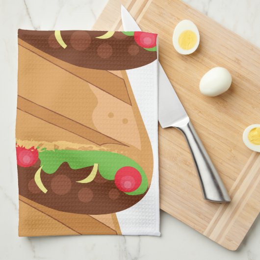 タコス キッチンタオル (四つ折り)