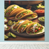 タコス キャンバスプリント (インサイチュ (ウッドフロア))