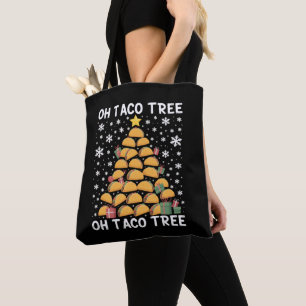 タコス クリスマスツリー 楽しい Xmas フード好き メキシコ料理  トートバッグ