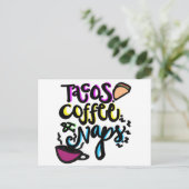 タコス。コーヒー.昼寝。 ポストカード (スタンド正面)