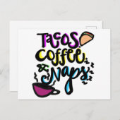 タコス。コーヒー.昼寝。 ポストカード (正面/裏面)