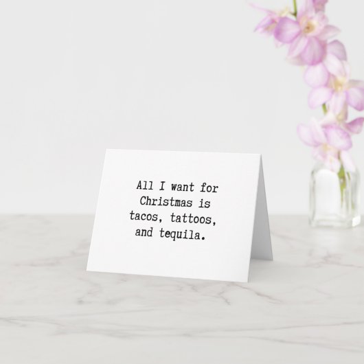 タコス、タトゥー、テキーラクリスマスカード カード (蘭)