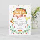 タコス&テキラカップルのシャワー招待状 招待状 (スタンド正面)