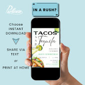 タコス&テキラマルガリタアダルトバースデーパーティー 招待状