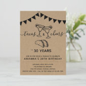 タコス&テキラマルガリータ誕生日パーティー – 任意の年齢 招待状 (スタンド正面)