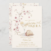 タコス&テキラワイルドフラワーブライダルシャワー 招待状 (正面/裏面)