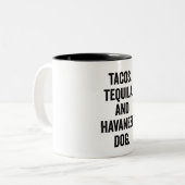 タコス・テキーラとハバナ犬 ツートーンマグカップ (正面左)