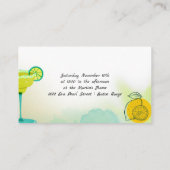 タコス&テキーラ水カラーブライダルシャワーレジストリ エンクロージャーカード (裏面)