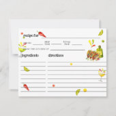 タコス&テキーラ熱帯ブライダルシャワーレシピカード ノートカード (正面)