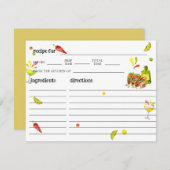 タコス&テキーラ熱帯ブライダルシャワーレシピカード ノートカード (正面/裏面)