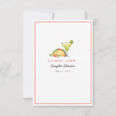 タコス＆テキーラ "どこにいたの" シャワーのゲーム 招待状 (裏面)