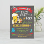 タコス、テキーラ、ビールフィエスタパーティの招待状 招待状 (スタンド正面)