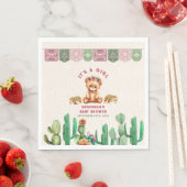 タコス&テディベアーズカボスガールベビーシャワーフィエスタ スタンダードランチョンナプキン (インサイチュ)