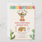タコス&テディベアーベビーシャワーフェスタ 招待状 (正面)