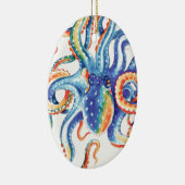 タコス·テンタクルス水彩アカラフルート セラミックオーナメント (右)